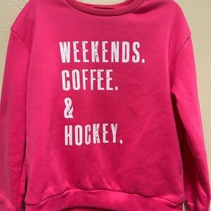 SHEIN Bright Pink Graphic Sweater